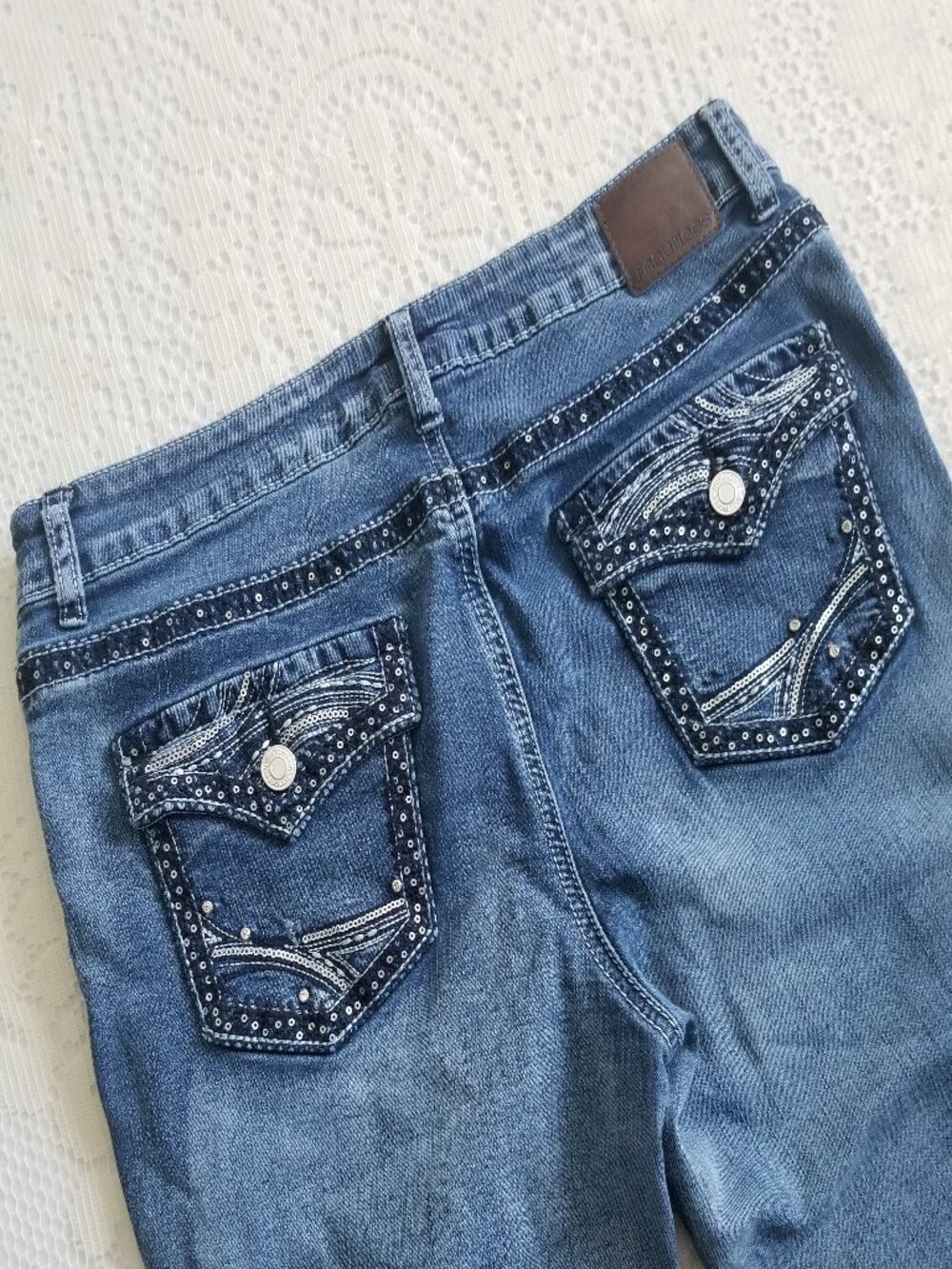 Maurices Boot Cut Embellished Pocket Jeans 11/12 Reg.